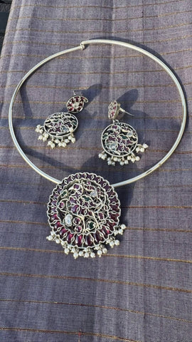 Kemp hasli Peacock necklace set