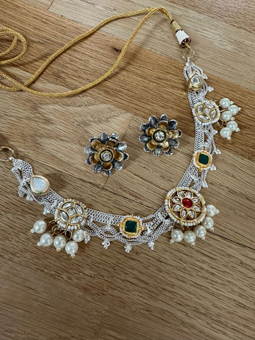German silver necklace set