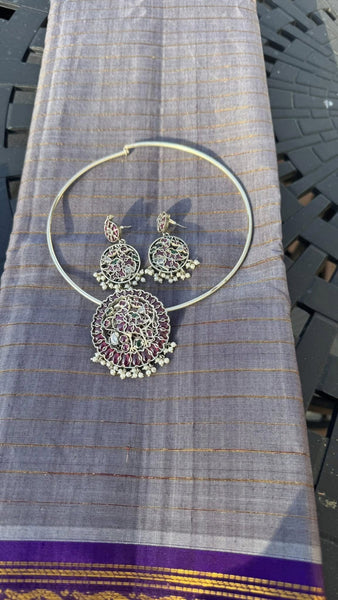 Kemp hasli Peacock necklace set