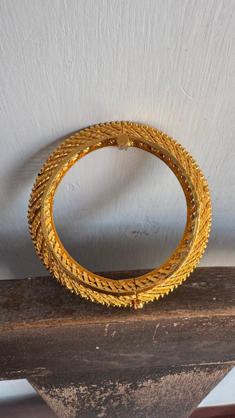 Gold Plated Openable Bangle Bracelet