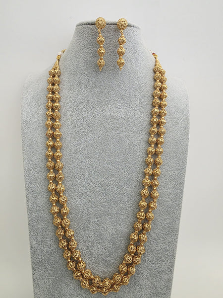 Antique Matar Mala Necklace With Gold Plating