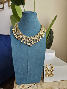 Gold Plated Uncut Polki Kundan Necklace Set