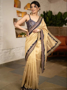 GOLDEN CHANDERI SAREE