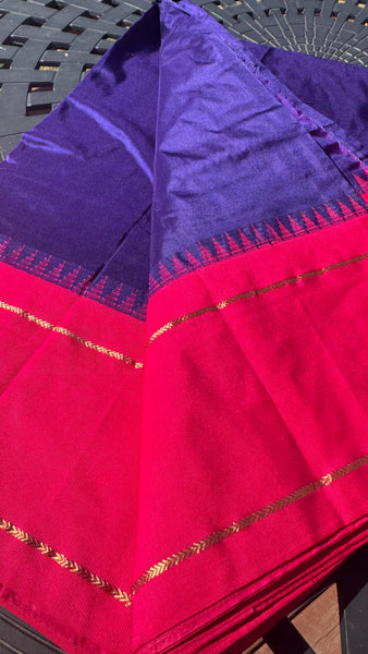 Deep Purple Blue with Pink Border