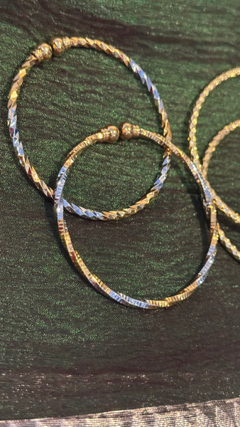 CitiGold Dual Tone Filigree Bangles
