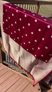 Deep Maroon and Dual Tone Soft Silk Saree