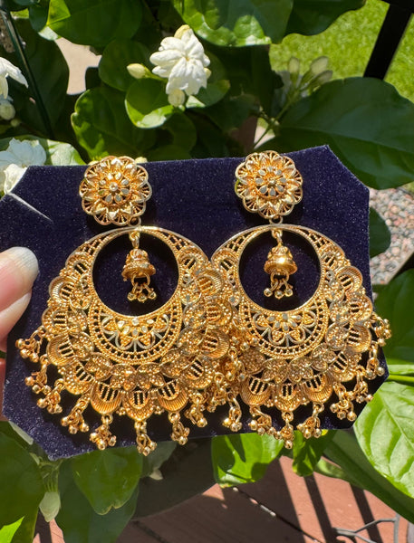 Citigold Gold Plated ChandBali Earrings