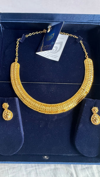 Citigold Gold Plated Necklace with Earrings