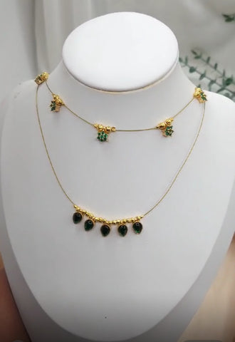 Teardrop jadau kundan invisible necklace