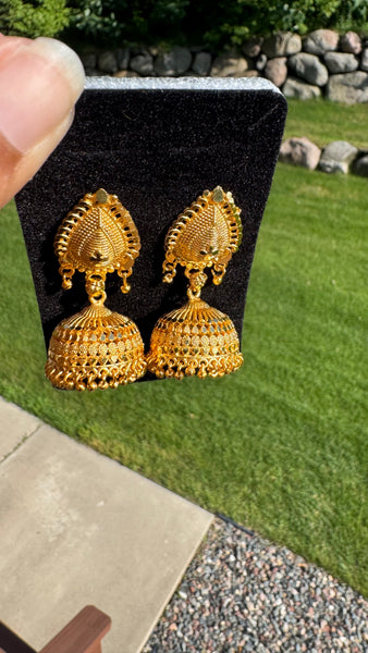 Citigold Goldplated Jhumka Earrings