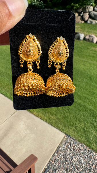 Citigold Goldplated Jhumka Earrings