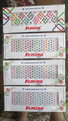 4 pack Bindi/Teep, Multicolored