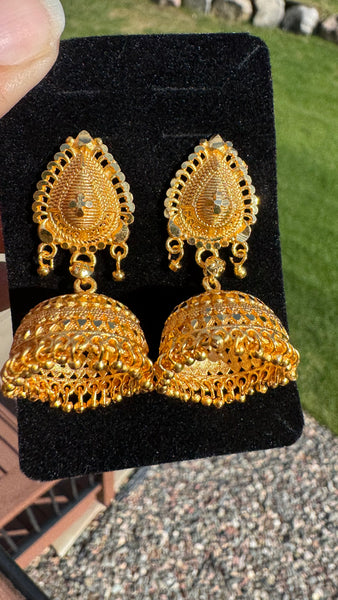 Citigold Goldplated Jhumka Earrings