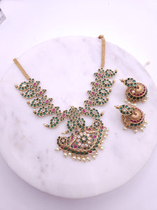Anandhi goldplated necklace and earring set