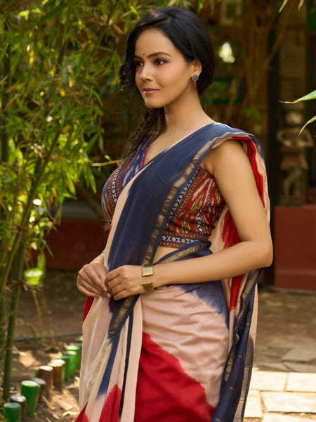 ABSTRACT PRINT DESIGNER COTTON SAREE