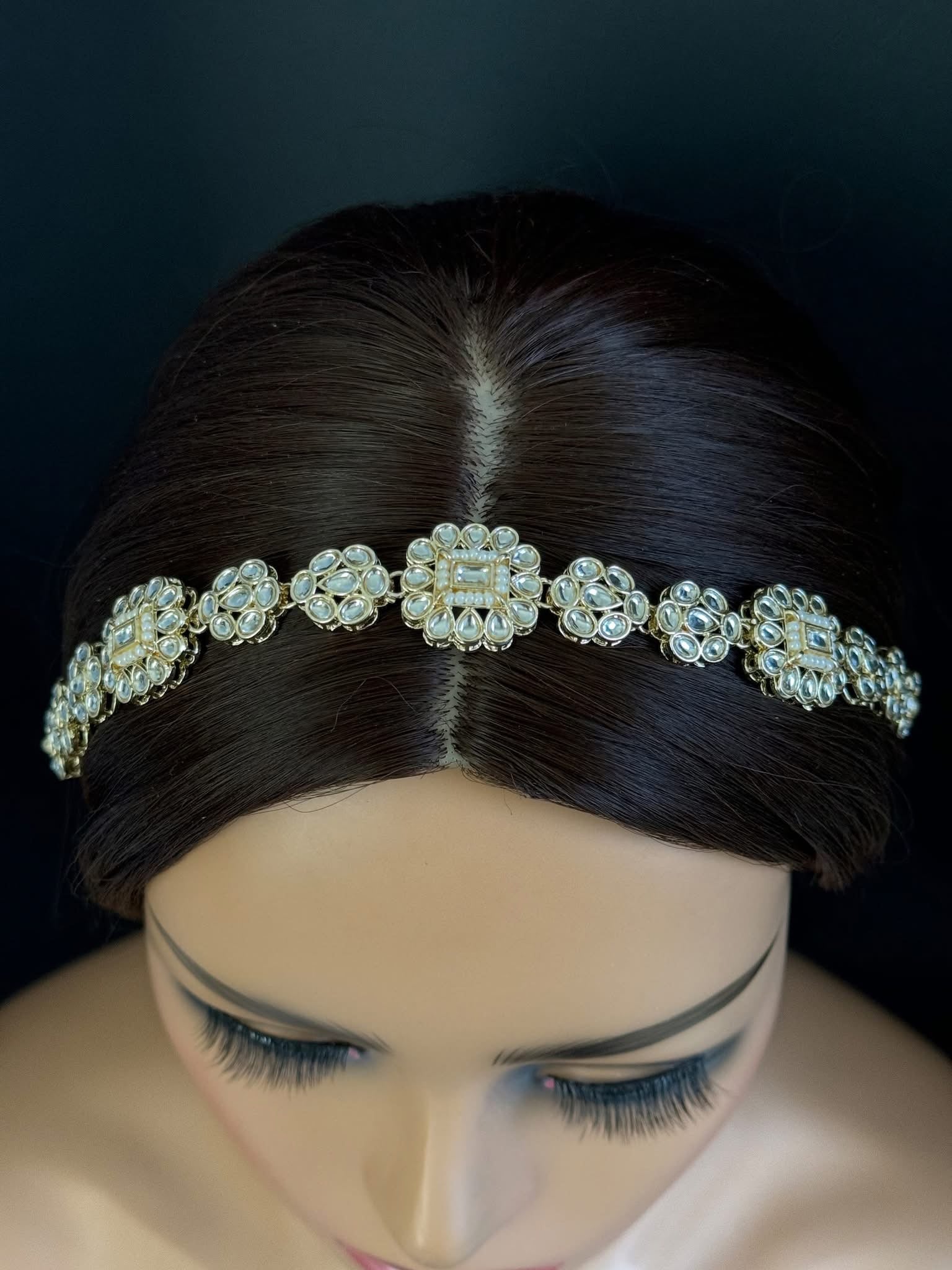 Kundan Head Band/Sheesh Phool tikka