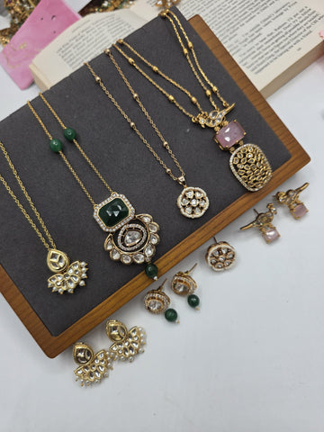Chandra Polki necklace set
