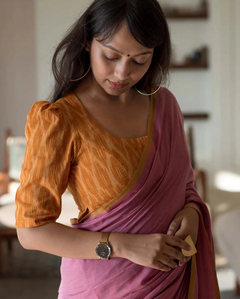 Readymade Orange Cotton Blouse