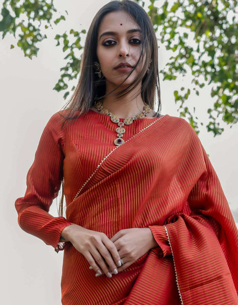 Red Full Sleeve Blouse