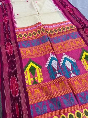 Tussar Dolabedi Saree with Katki Border