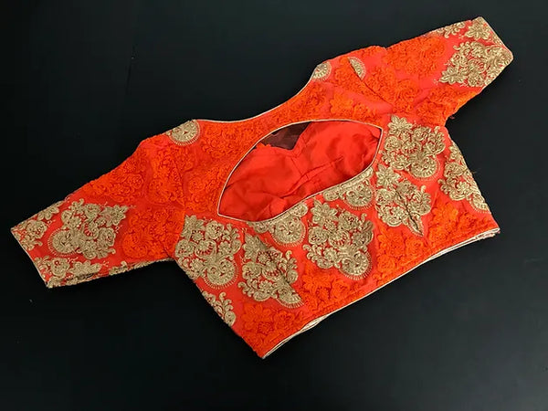 Readymade Orange French Lace Blouse