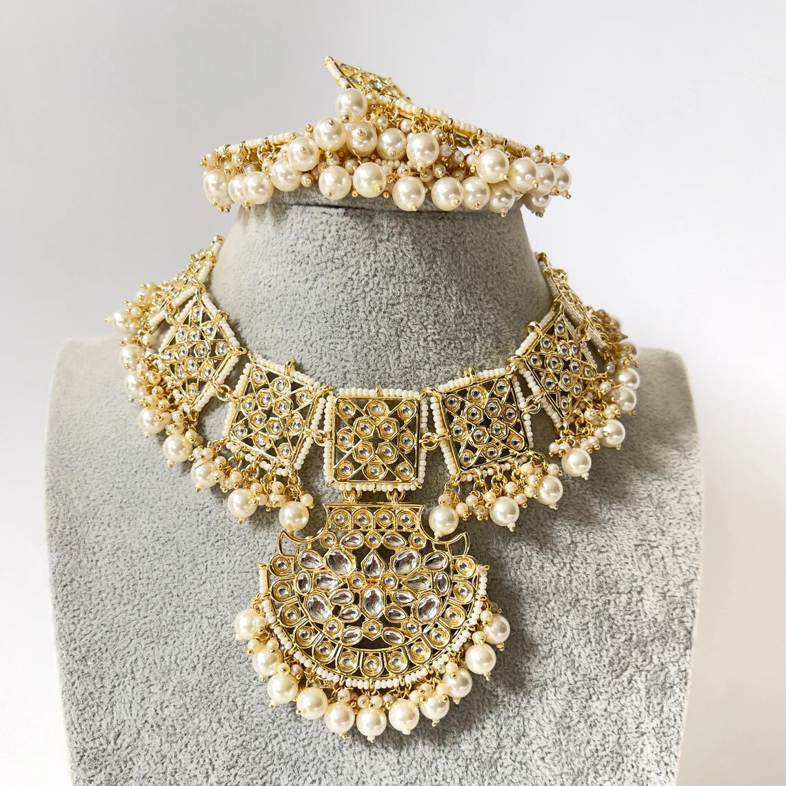 Pakistani Kundan Choker Necklace Set