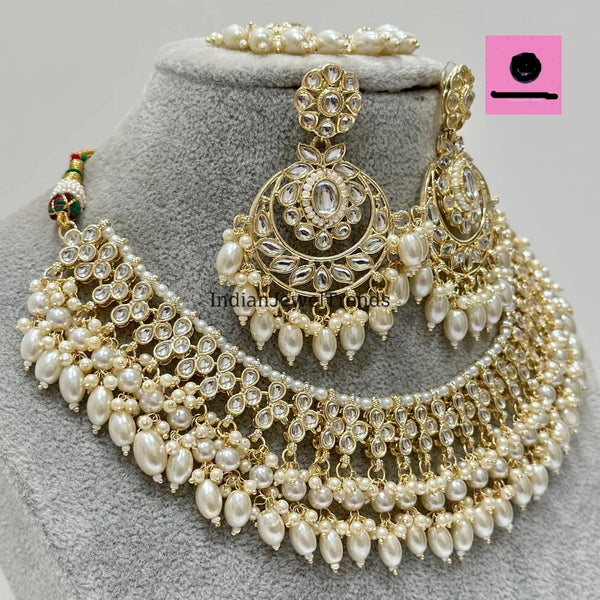 Indian Kundan Choker Necklace Set