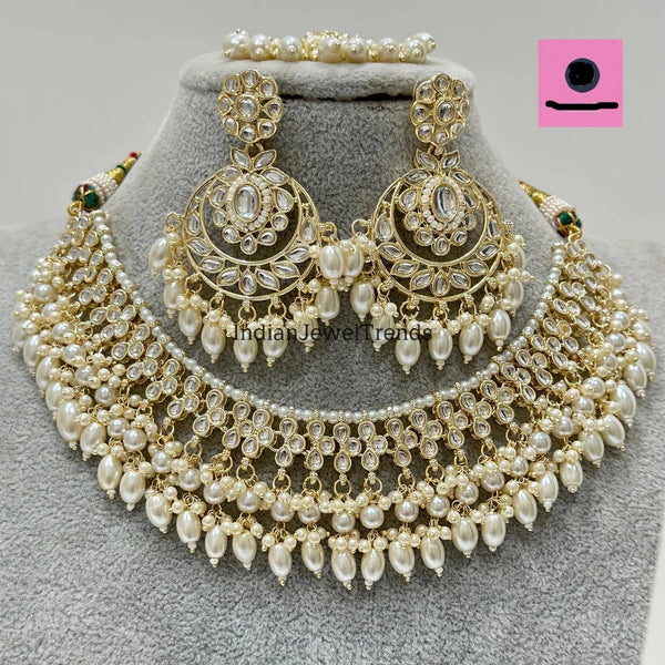 Indian Kundan Choker Necklace Set
