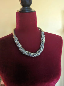 Oxidized ghungroo Hasli necklace