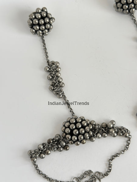 Oxidized adjustable Anklets (Pair)