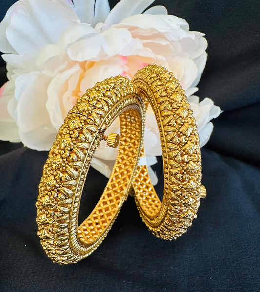 Gold Plated Bangles with Kada