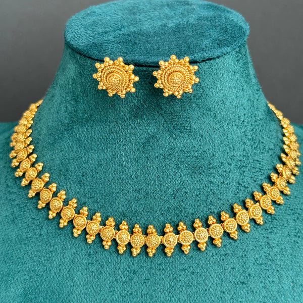 Antique Gold Delicate Guttapusalu Necklace