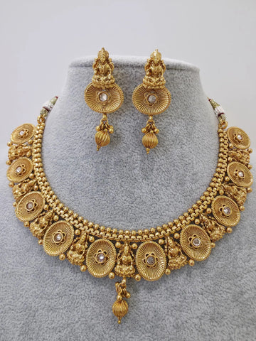 Gold Polki Kundan necklace Set