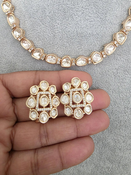 Moissanite Kundan Necklace