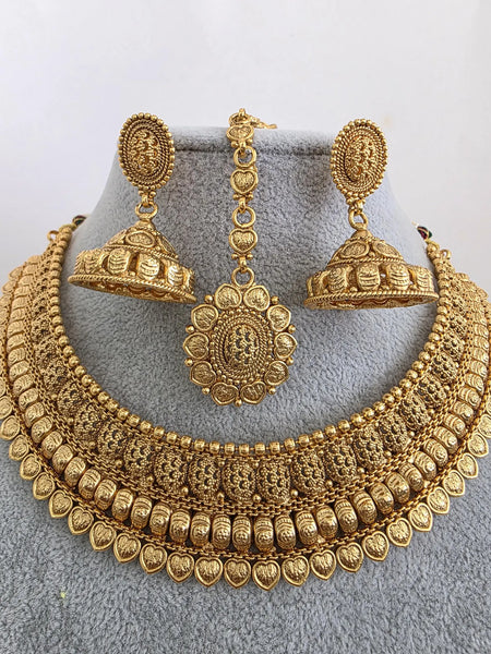 Antique Mukut Gold Bridal Necklace
