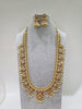 RubyGreen Antique Gold Long Necklace and Earring Set