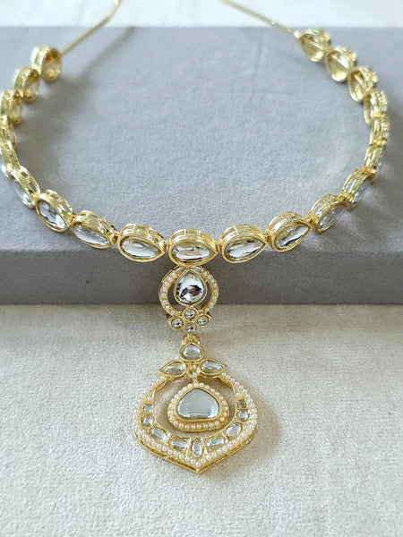 Kundan Head Band Gold Plated Indian Bridal Matha Patti