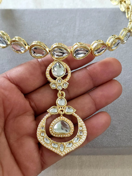 Kundan Head Band Gold Plated Indian Bridal Matha Patti