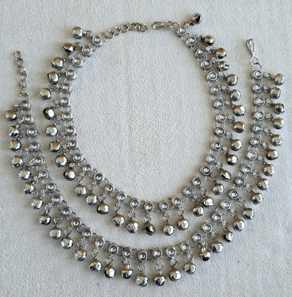 Silver Plated Anklet Pair