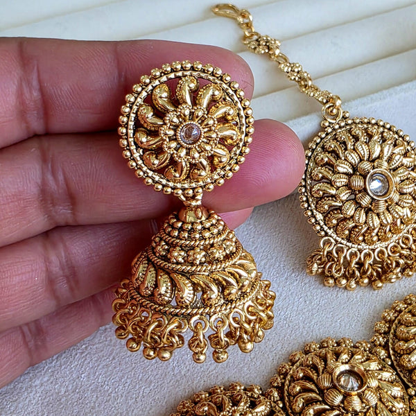One Gram Antique Gold Choker Necklace