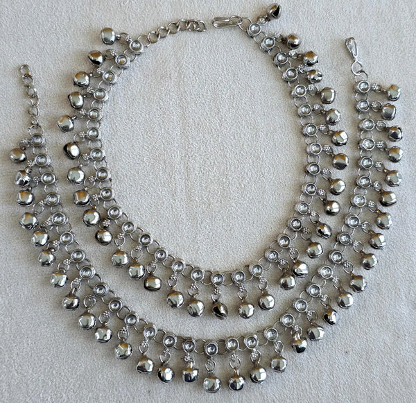 Silver Plated Anklet Pair