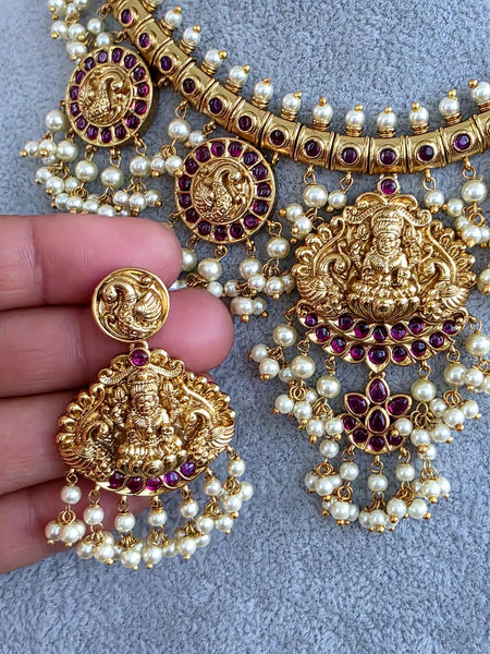 Ruby gold Kemp Stones Antique necklace