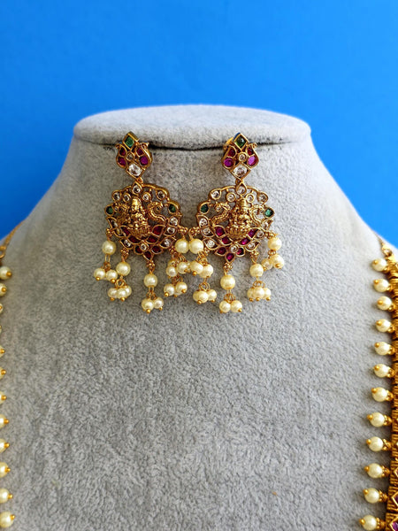 Kemp Goddess Lakshmi Temple Necklace Set