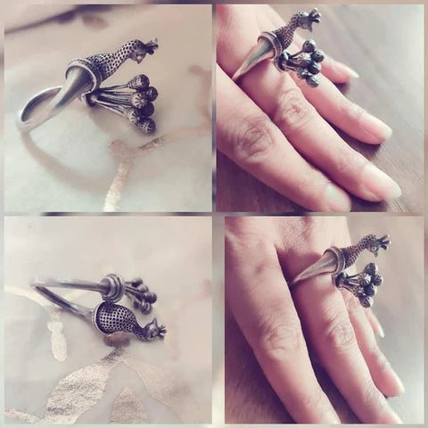 Peacock Boho Adjustable Ring