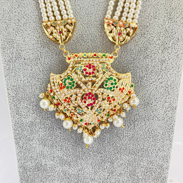 Beautiful heavy Rani Haar Jadau Kundan Necklace with Meenakari work with Earrings