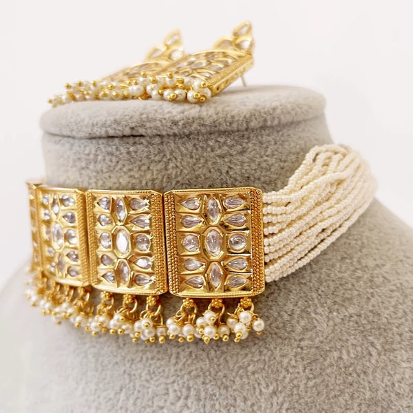 Kundan Choker Indian Necklace Jewelry Set