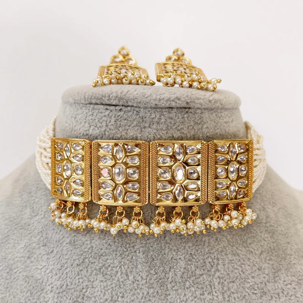 Kundan Choker Indian Necklace Jewelry Set