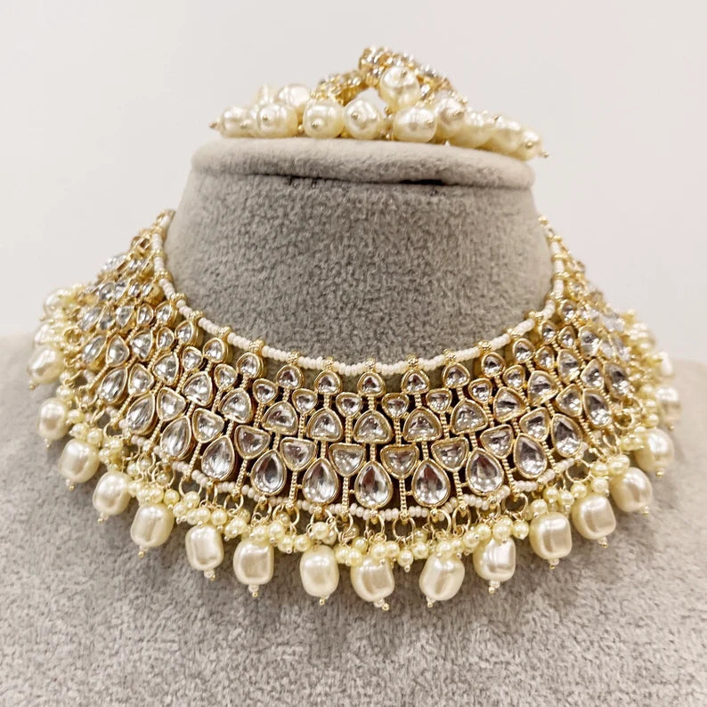 Punjabi Bridal Kundan Necklace Set