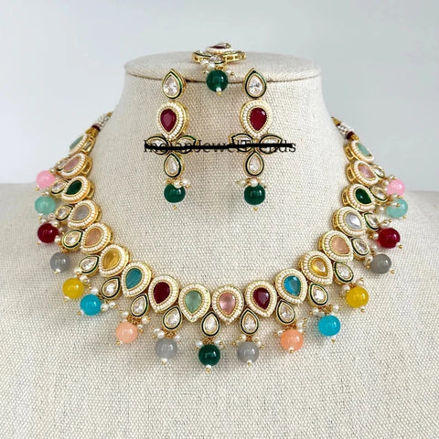 Multi Kundan Necklace Set