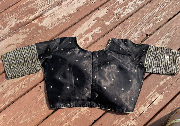 BLACK GLOSSY ORGANZA SARE
